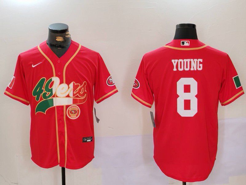 Men San Francisco 49ers #8 Young Red Second generation Mexican Joint Name 2024 Nike Limited NFL Jersey style 3->san francisco 49ers->NFL Jersey